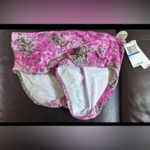 NWT Maidenform Bra Top 36D Top / Matching XL Tummy Control Bottom Pink & Gray - Picture 5 of 6